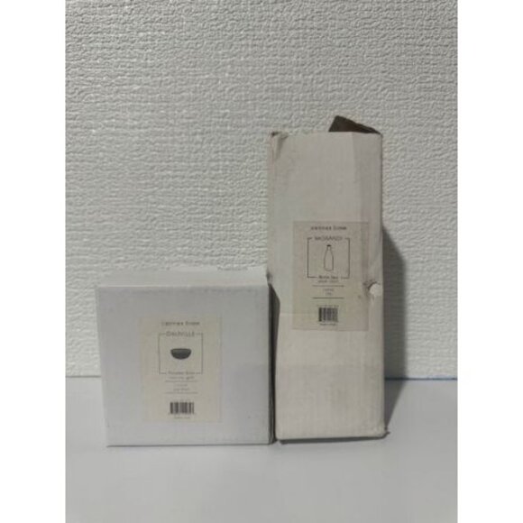 NWB Canva and Home Black Bottle Vase and Ceramic Black and Gold Bowl - Picture 5 of 6